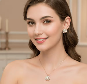 Royal Pearl Crown Jewelry Set