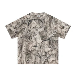Camouflage Drop-shoulder T-shirt Loose And Casual