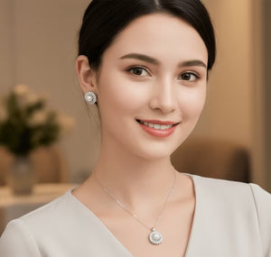 Royal Pearl Crown Jewelry Set